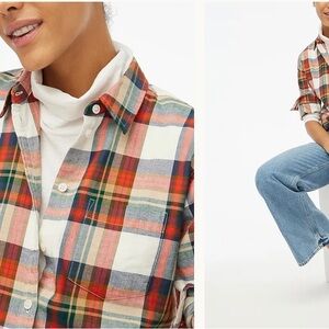 Women's JCrew Plaid Button up